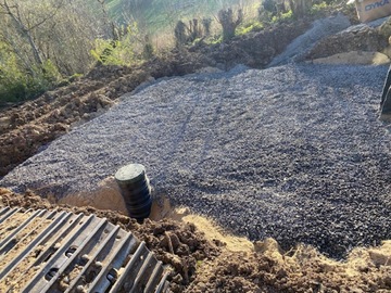 Défrichage terrain puis réalisation terrassement à Causse-et-Diège