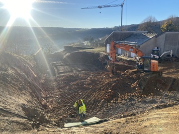 Terrassement et fondation à Clairvaux d'Aveyron